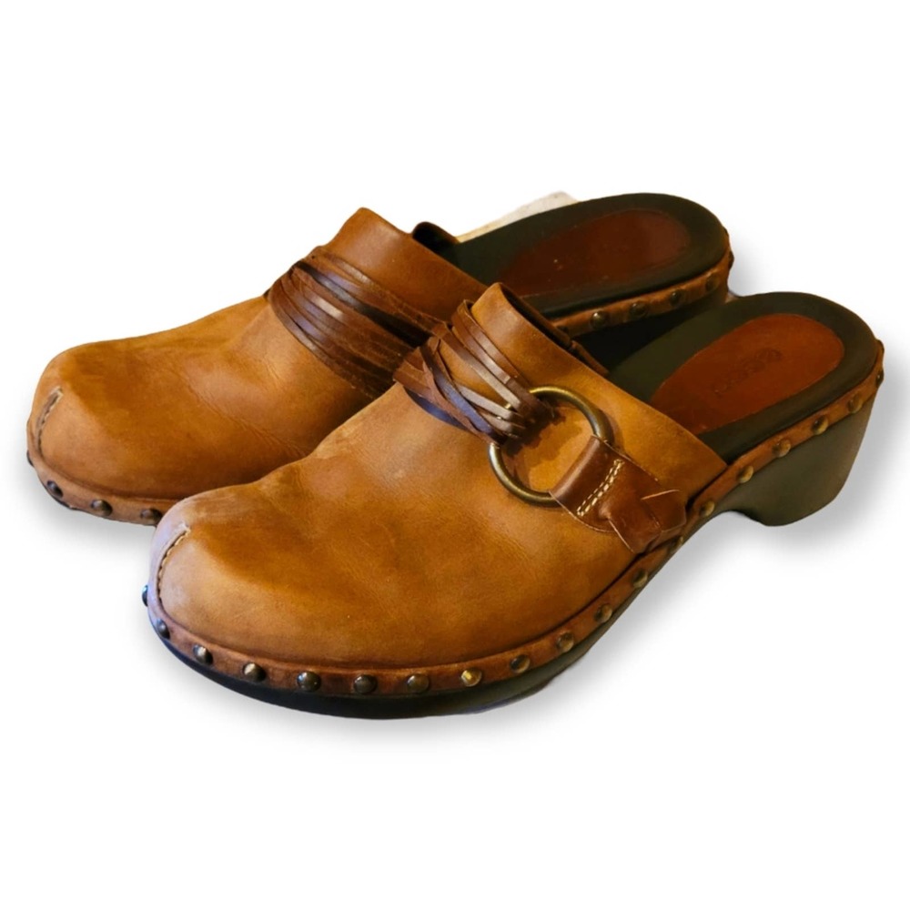 Ecco clogs leather size 8